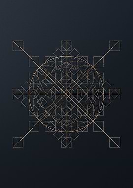 Gold Geometric Glyph