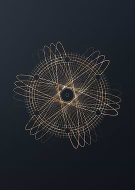 Gold Geometric Glyph