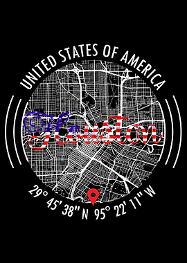 Houston USA Map