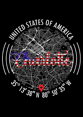 Charlotte USA Map