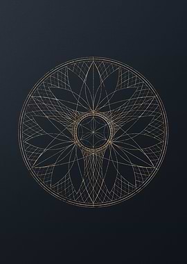 Gold Geometric Glyph