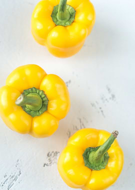 Fresh yellow bell peppers