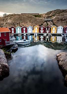 Colorful Old Fishing Huts