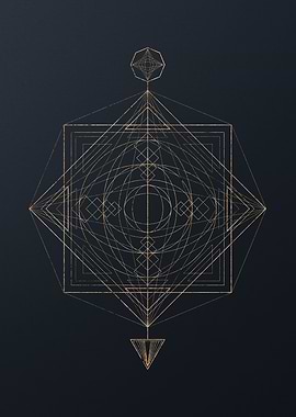 Gold Geometric Glyph