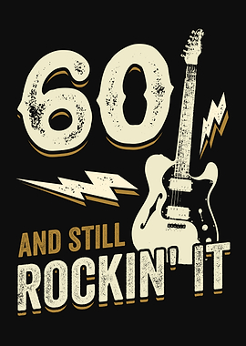 60 Birthday Guitar Design
