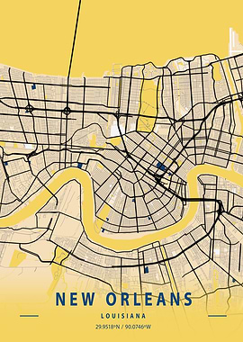 New Orleans Yellow Map