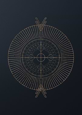 Gold Geometric Glyph