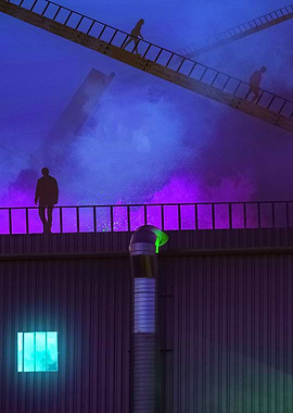 The Beautiful neon house