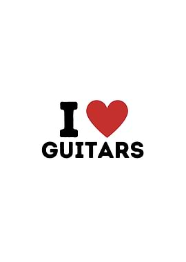 I Love Guitars Simple
