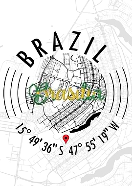 Brasilia BRAZIL Map