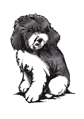 Cute Harlequin Poodle