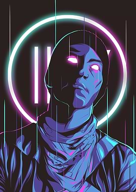 Josh Dun Purple Neon