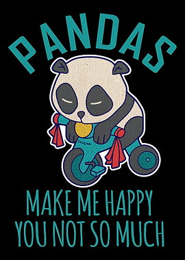 Pandas Make Me Happy Bike