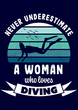 Woman who loves Diving