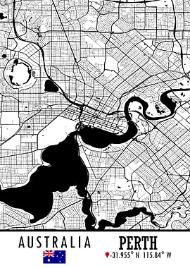 Perth AUSTRALIA Map