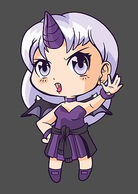 Anime Demon Chibi Girl