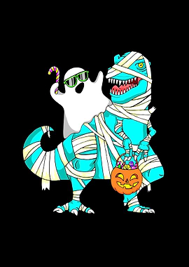 Halloween T Rex Ghost