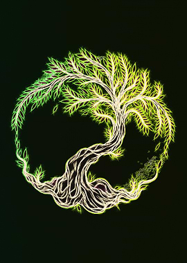 Glowing tree of life