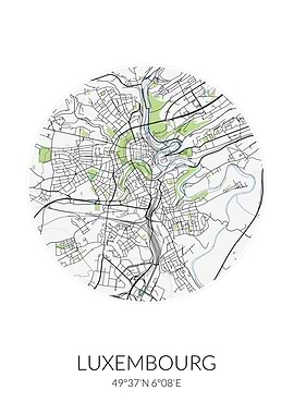 Luxembourg Circle City Map