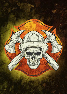 Fireman Skull Art
