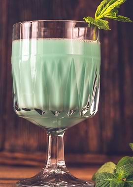 Glass of Grasshopper Cockt