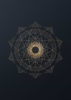 Gold Geometric Glyph