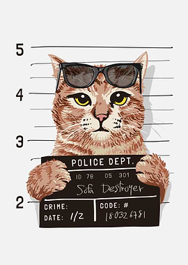 Cat mugshot