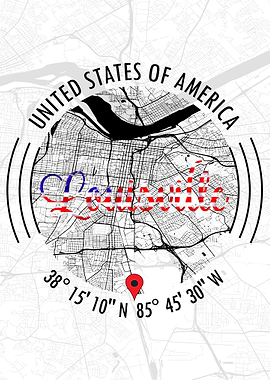 Louisville USA Map