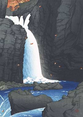 Yuhi Waterfall in Autumn