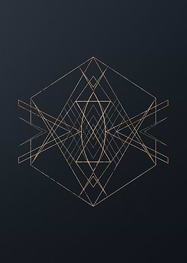 Gold Geometric Glyph