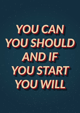 Vintage Motivation Quote