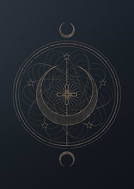 Gold Geometric Glyph