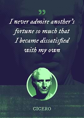 I never admire anothers