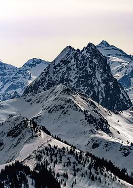 Snowy Alps Mountains