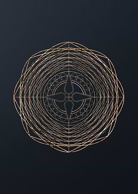 Gold Geometric Glyph