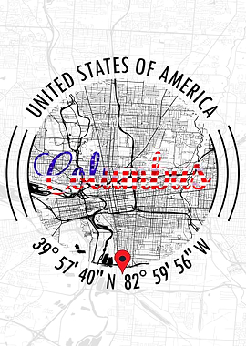 Columbus USA Map