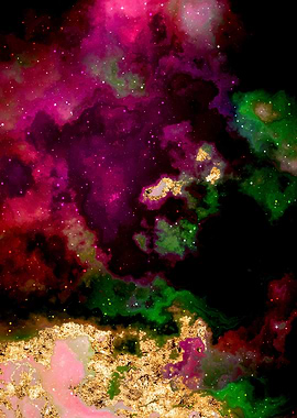 100 Starry Nebula in Space