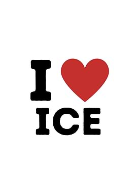I Love Ice Simple Heart