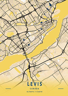 Levis Yellow City Map