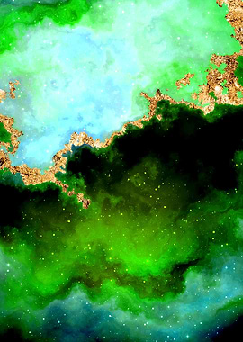 100 Starry Nebula in Space