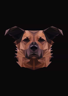 Dog in Lowpoly Art
