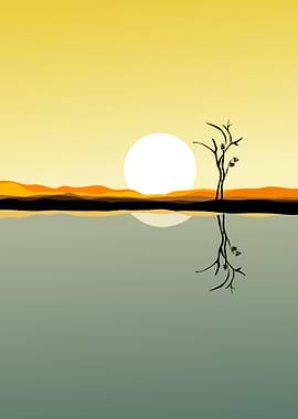 flat water in the desert