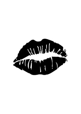 Lips White Minimalist