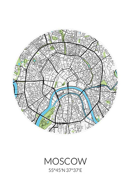 Moscow Circle City Map