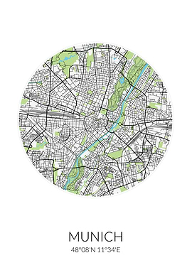 Munich Circle City Map