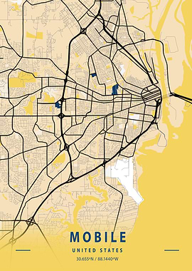 Mobile Yellow City Map