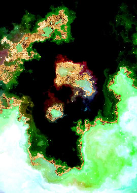 100 Starry Nebula in Space