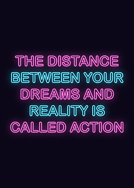 Neon Motivation Quote