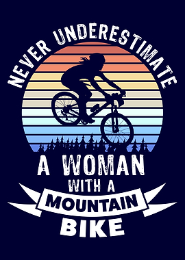 Woman Mountain Biking Gift