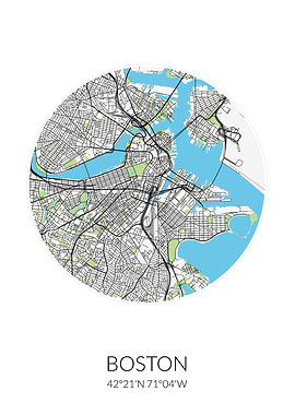 Boston Circle City Map